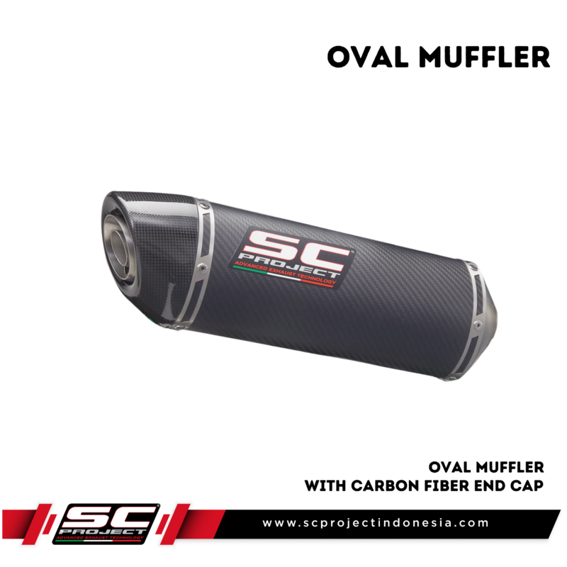 Oval Muffler, carbon fiber