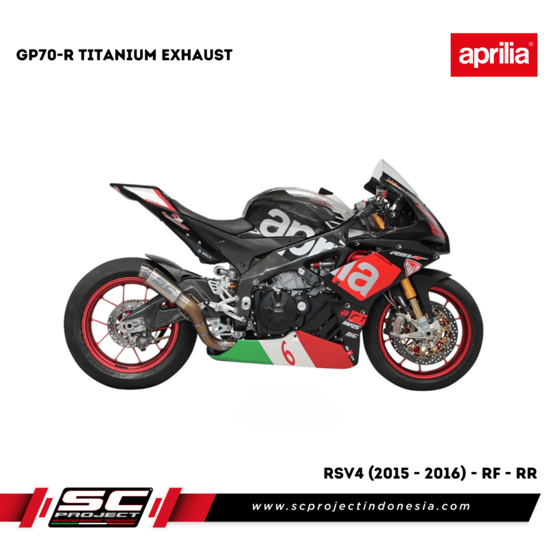 aprilia GP70-R titanium exhaust